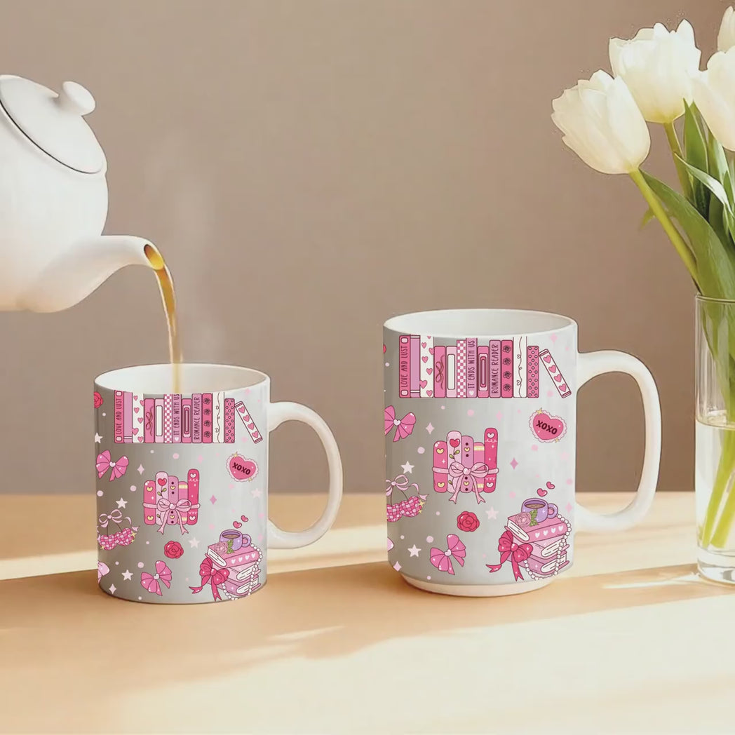 Romance Reader Coffee Mug 11oz 15oz Bookworm Gift for Her