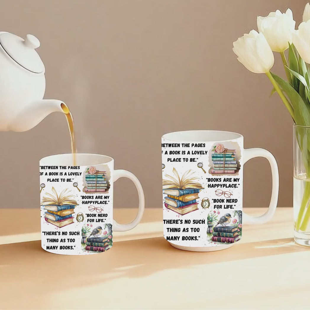 Book Lover Quotes Mug 11oz 15oz Aesthetic Bookish Coffee Cup