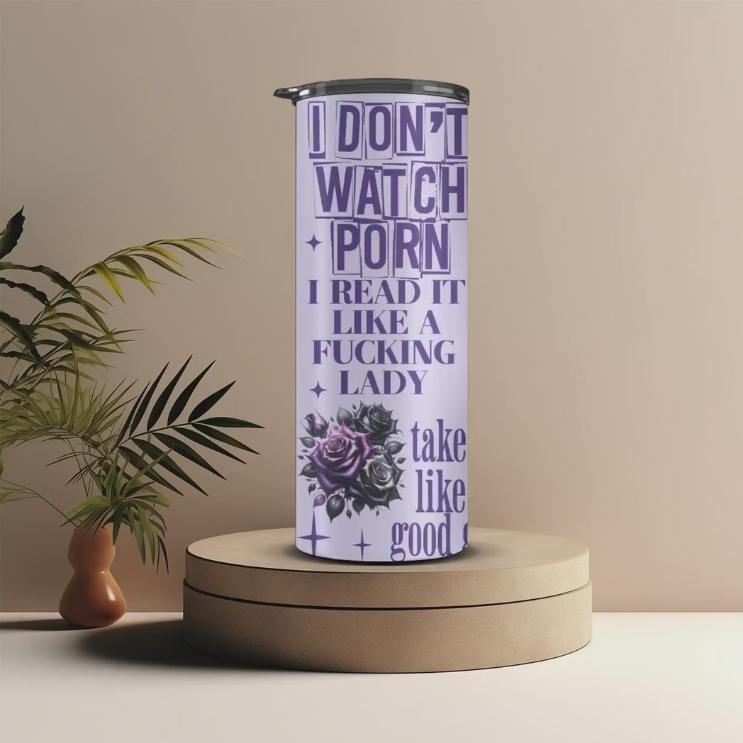 Smut Reader 20oz Skinny Tumbler Dark Romance Bookish Gift Spicy Bookworm