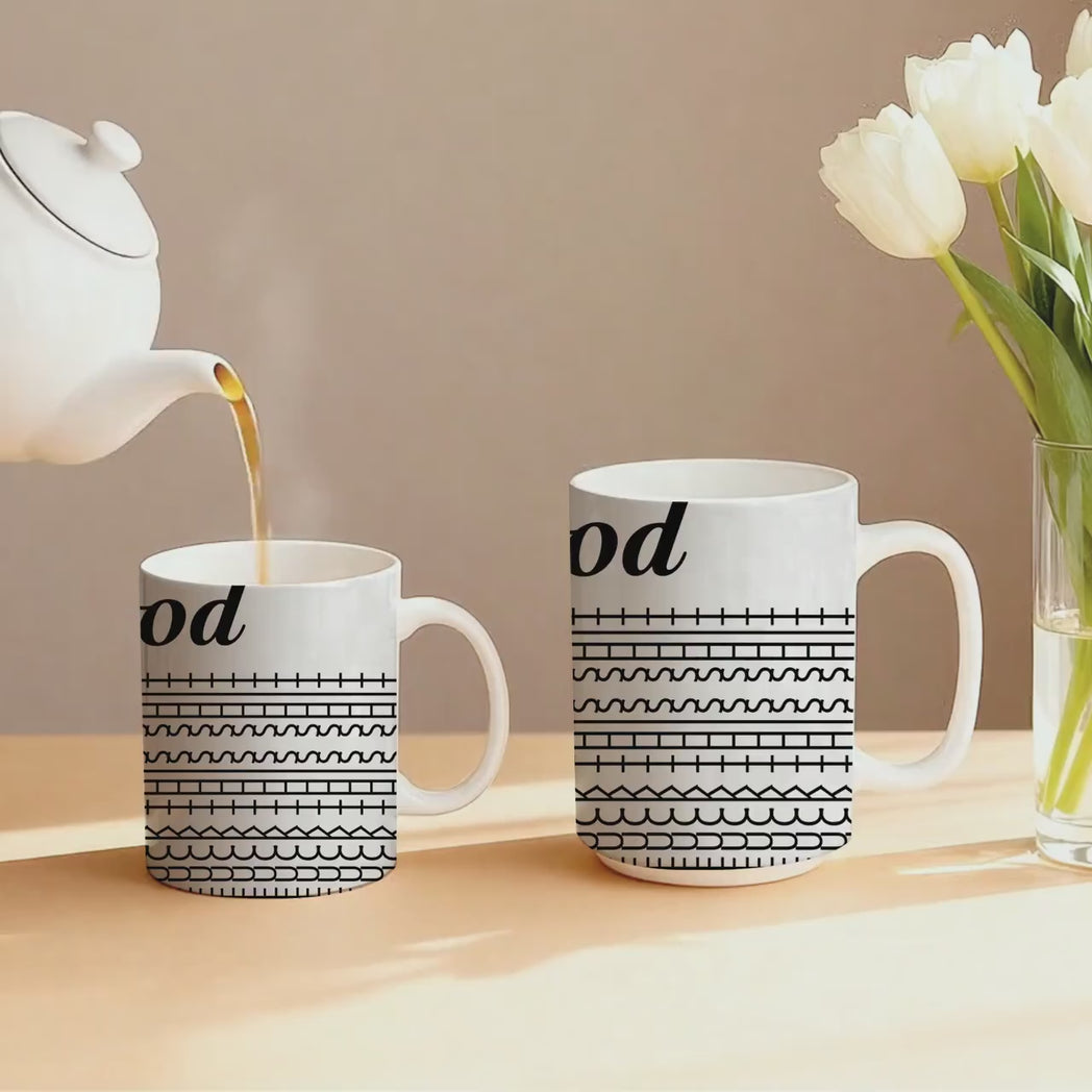 Today’s Mood Coffee Mug 11oz 15oz Minimalist Geometric Line Art Gift for Her